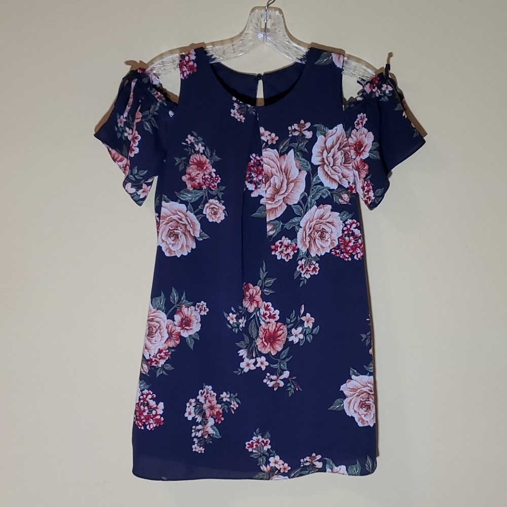 Floral Cold Shoulder Dress